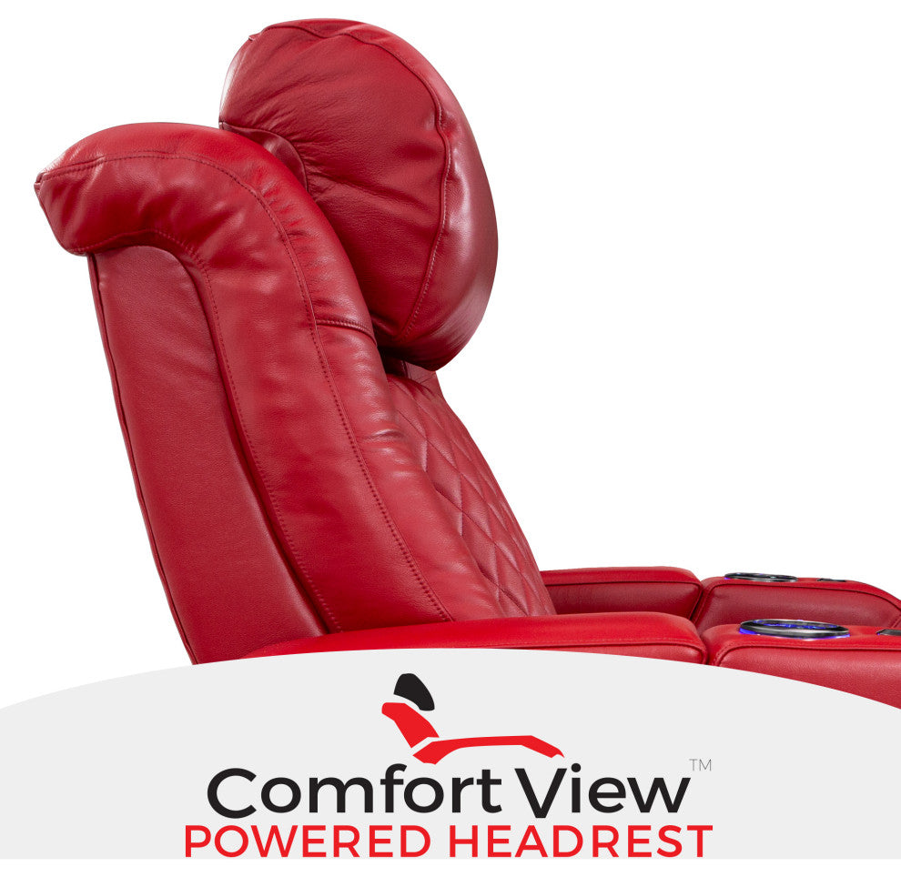 Seatcraft Capricorn Home Theater Seating, Red, Row of 4