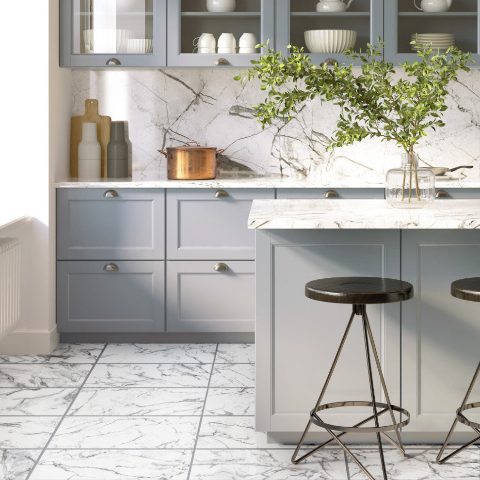 Timeless Calacatta Porcelain Floor and Wall Tile
