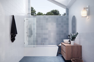 58.25"x24" Frameless Shower Bath Fixed Panel, Brushed Nickel