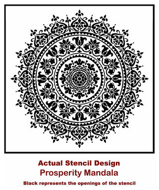 Mandala Stencil Prosperity, Trendy, Easy DIY Wall Stencils For Home Decor, 18"