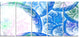Blue White Dramatic Clouds, Abstract Canvas Wall Art, 60"x28", 5 Panels