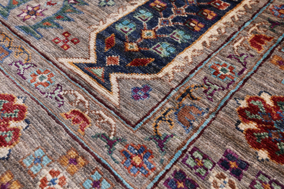 Handmade Fine Turkmen Ersari Wool Rug 5' 5" X 7' 8" - Q12351