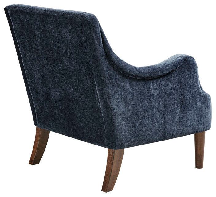 Madison Park Qwen Button Tufted Chair, Navy Blue