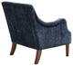 Madison Park Qwen Button Tufted Chair, Navy Blue