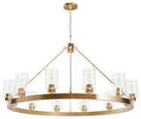 Hartland Alturas Gold With Seeded Glass 12 Light Chandelier Ceiling