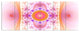 Cabalistic Pink Fractal Design, Abstract Wall Art Canvas, 70"x28", 6 Panels