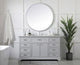 Amber Single Bathroom Vanity, Blue, Grey, 60"