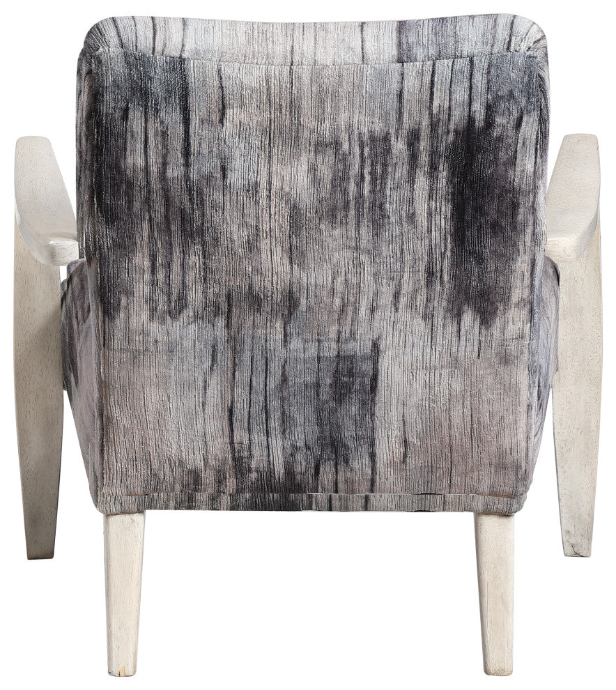 Uttermost Watercolor Gray Chenille Accent Chair