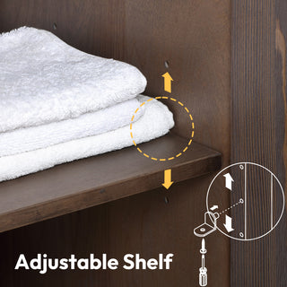 Palos Bathroom Vanity, Spruce Aged Brown, 30", Ceramic Top, No Mirror