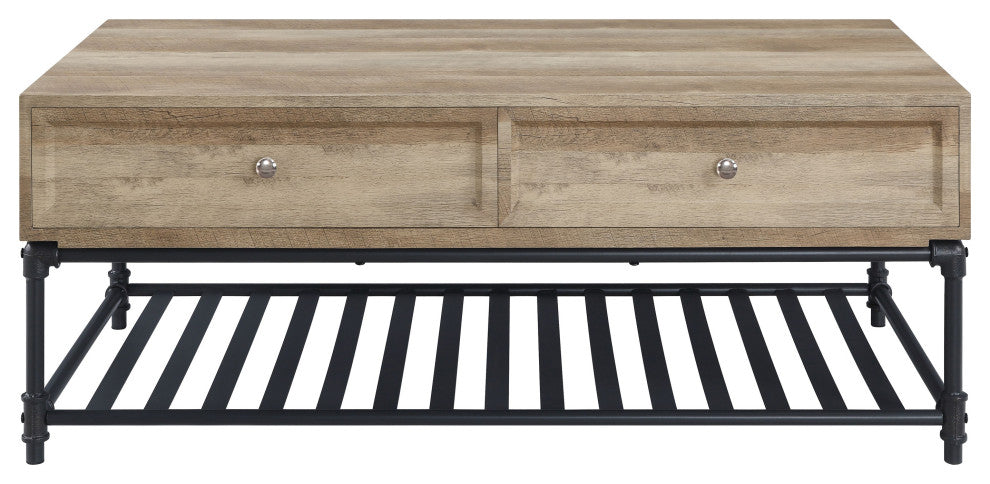 ACME Brantley Coffee Table, Oak and Sandy Black Finish