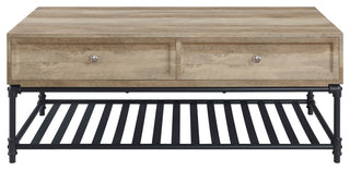 ACME Brantley Coffee Table, Oak and Sandy Black Finish