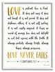 Love Is Patient Psalm Faith Based Word Design, 24 x 30