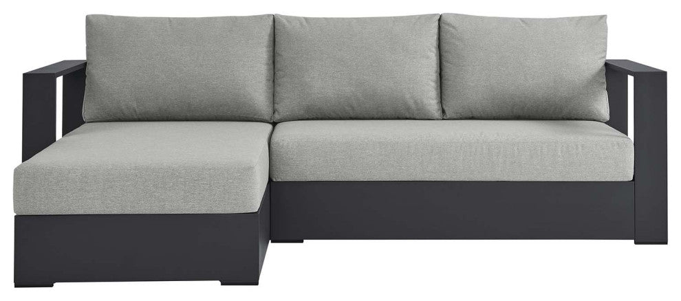 Tahoe Outdoor Patio Powder-Coated Aluminum 2-Piece Left-Facing Chaise Sectional