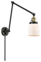 Bell Swing Arm With Switch, Black Antique Brass, Matte White, Matte White