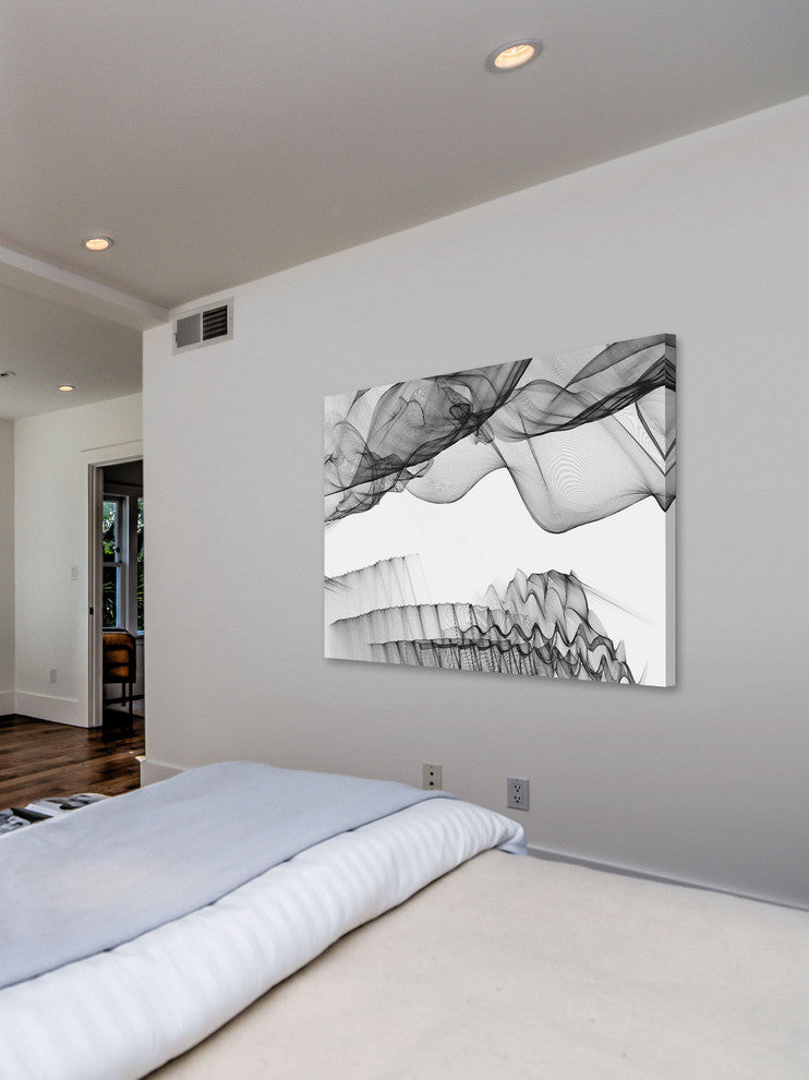 "Abstract Black and White 17-19-50" Print on Canvas by Irena Orlov