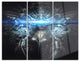 "Woman Suit With Relief" Digital Metal Wall Art, 3 Panels, 36"x28"
