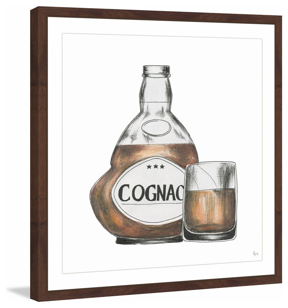 "Cognac Mood" Framed Painting Print, 12"x12"