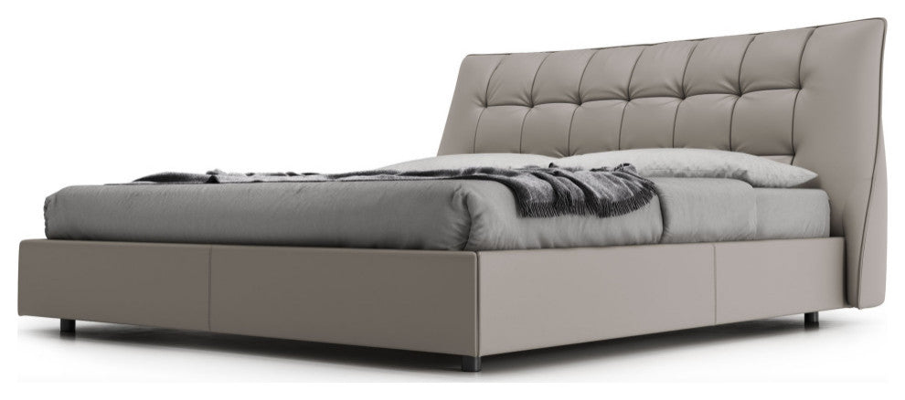 Renwick Bed, Castle Gray Eco Leather, Cal King