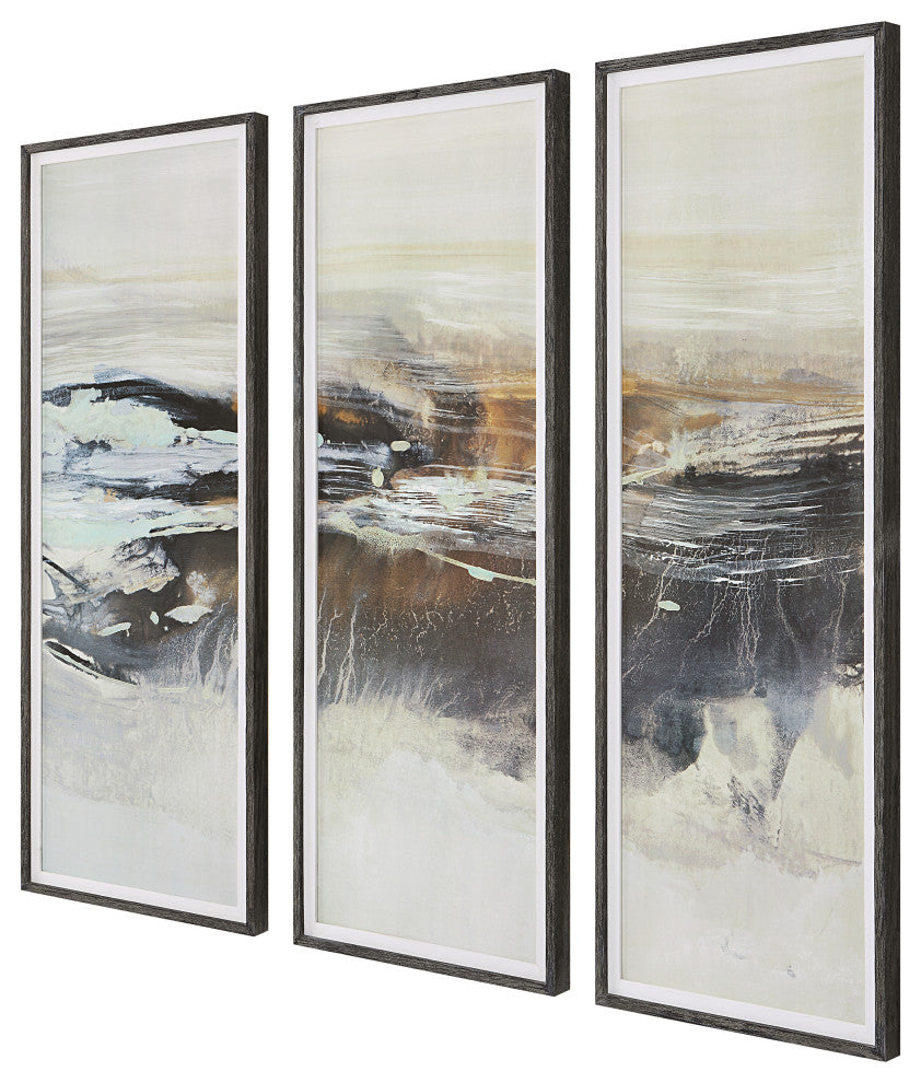 Uttermost Graphite Horizon Framed Prints, Set/3
