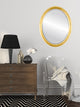 Pasadena Framed Oval Mirror, Gold Leaf, 21"x25"