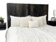 Handcrafted Headboard, Leaner Style, Black Barrel, Full