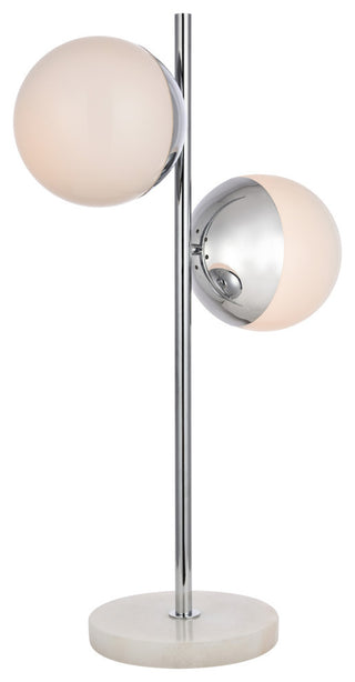 Elegant Eclipse 2-Light Chrome Table Lamp