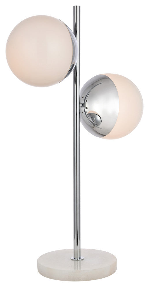 Elegant Eclipse 2-Light Chrome Table Lamp