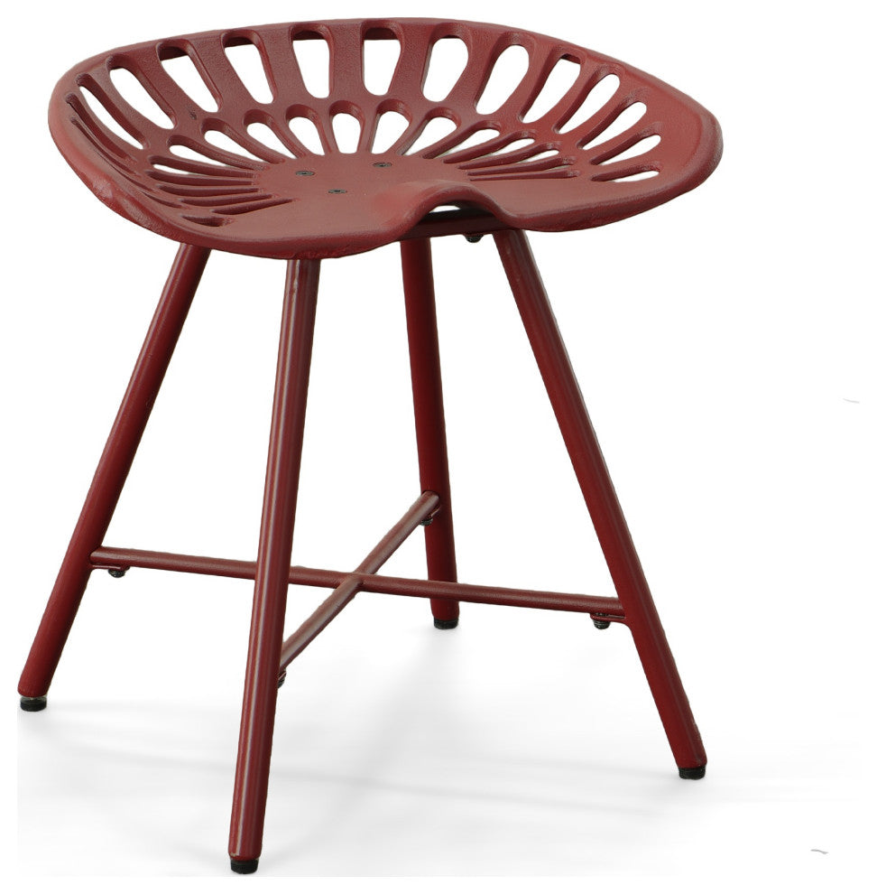 Jace Tractor Seat Fireside Bench, Red