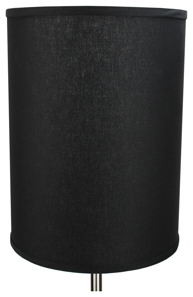 Fenchel Shades 11"x11"x15" Spider Attachment Drum Lamp Shade, Linen Black