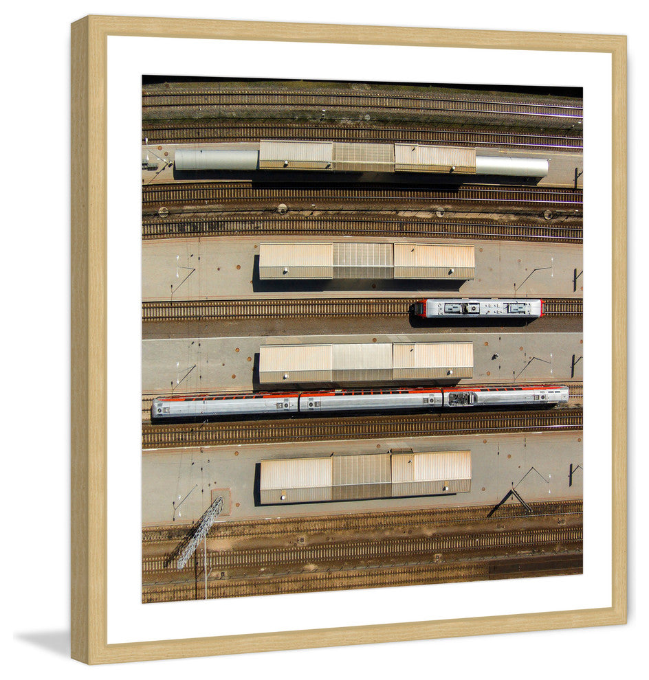 "Trains" Framed Print by Karolis Janulis