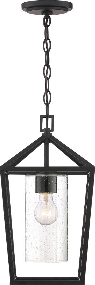 Hopewell One Light Hanging Lantern, Matte Black