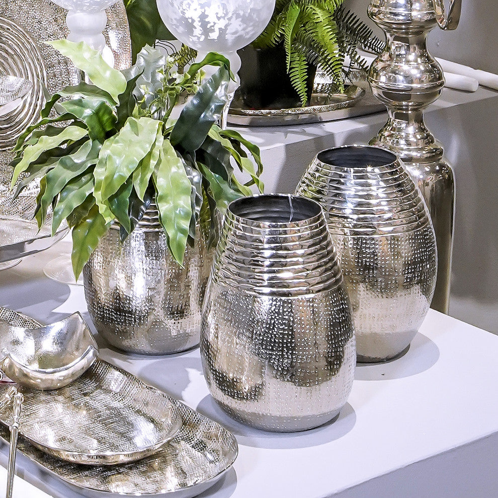 Hammered Metal Vase
