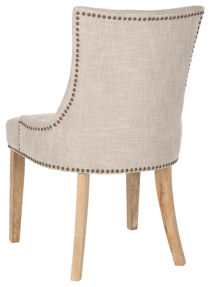 Safavieh Lester Dining Chairs, Set of 2, Gray, Fabric, White Washed
