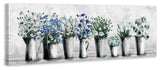 "Tulips and Blues" Painting Print on Wrapped Canvas