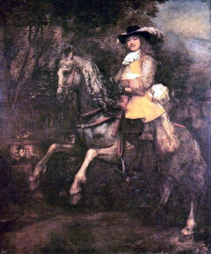 Rembrandt Van Rijn Portrait of Frederick Rihel on Horseback Wall Decal