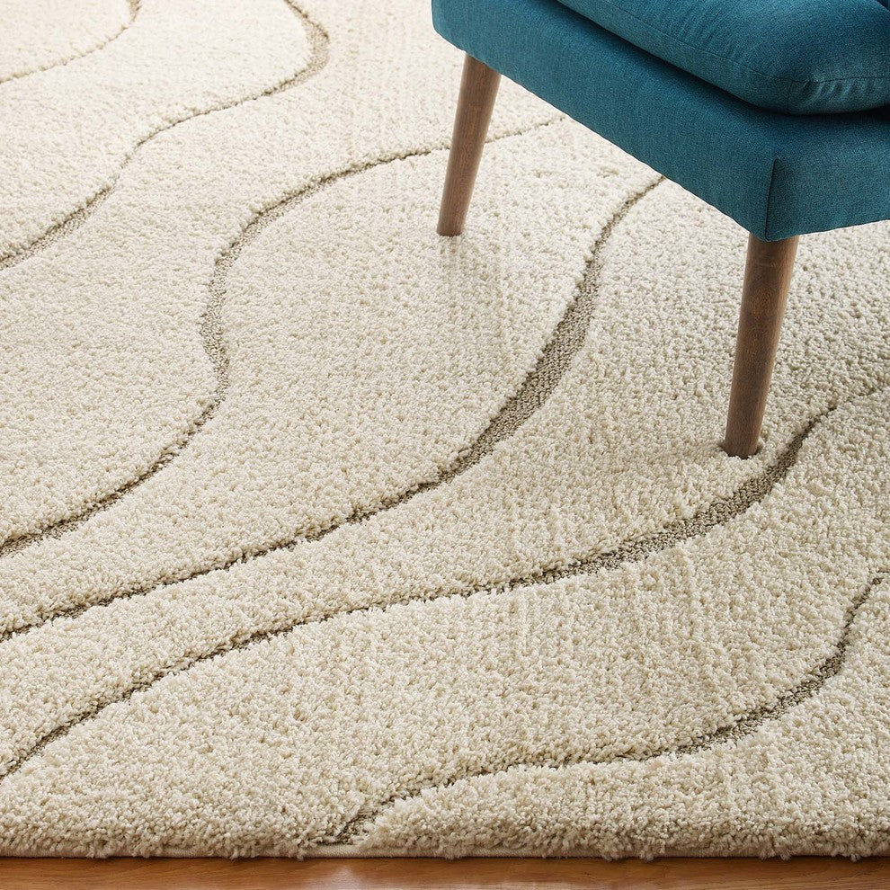 Abound Abstract Swirl 5x8 Shag Area Rug
