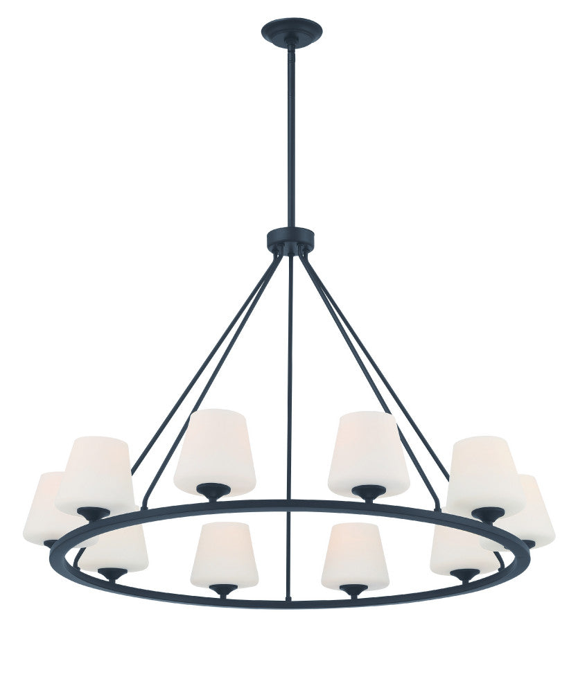 Keenan 10-Light Matte Black Chandelier