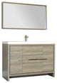 The Modern 48 Inch Single Modern Bathroom Vanity In Gray Without Mirror