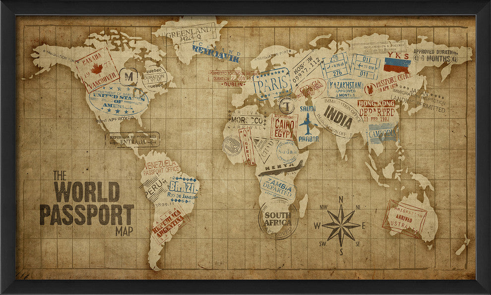 The World Passport Map Print
