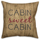 Rustic Cabin Sweet Cabin Spun Poly Pillow, 18x18
