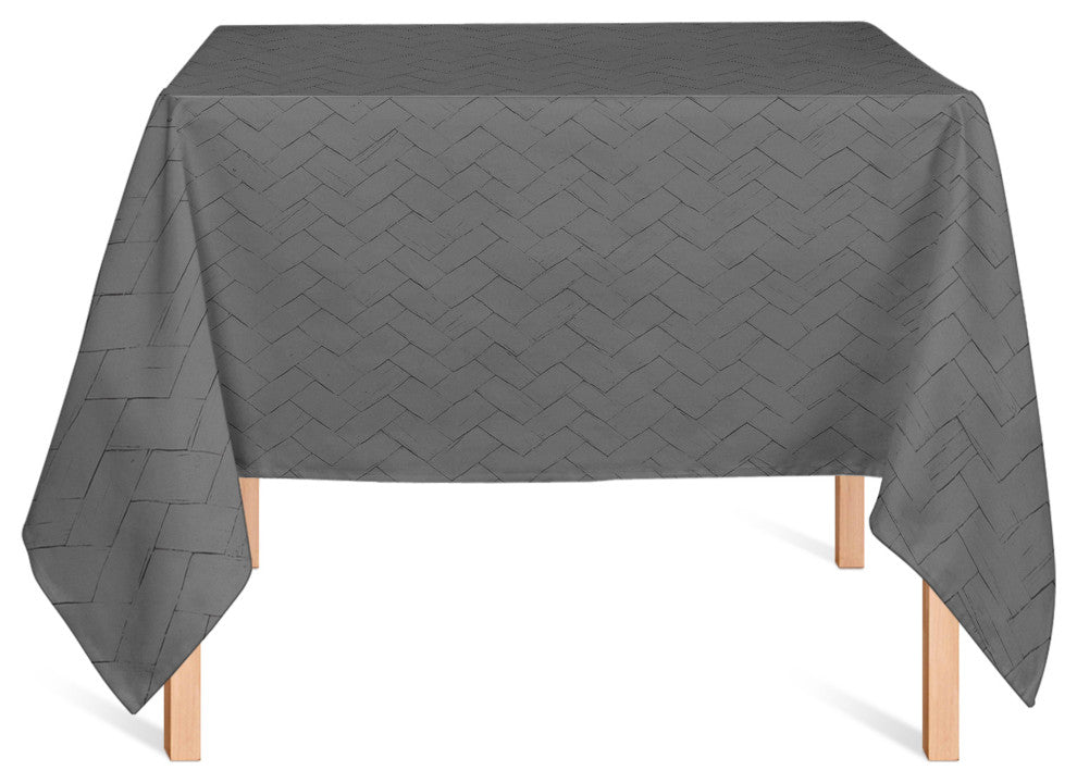 Woven Texture Charcoal 2 58x58 Tablecloth