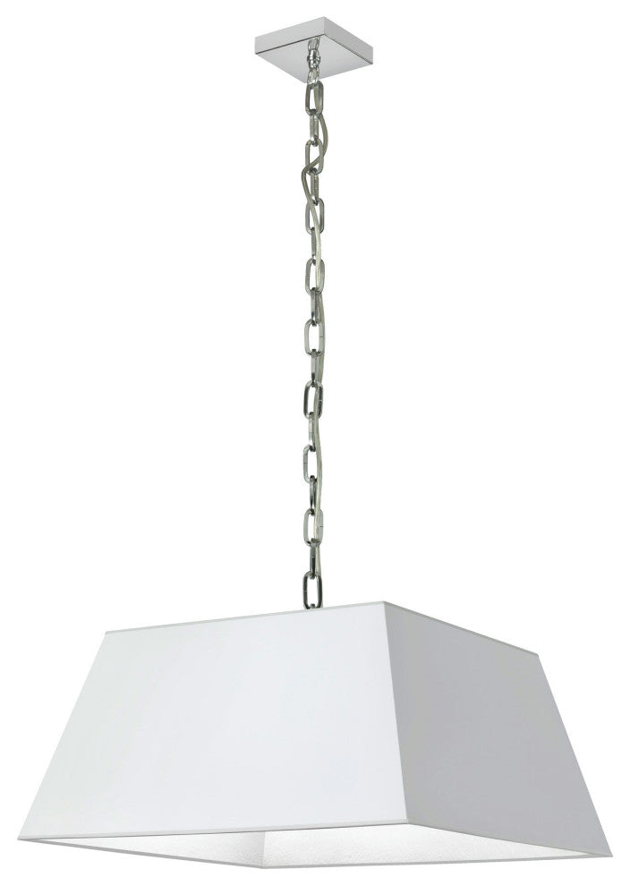 1 Light Medium Polished Chrome Milano Pendant White Shade
