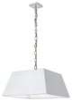 1 Light Medium Polished Chrome Milano Pendant White Shade