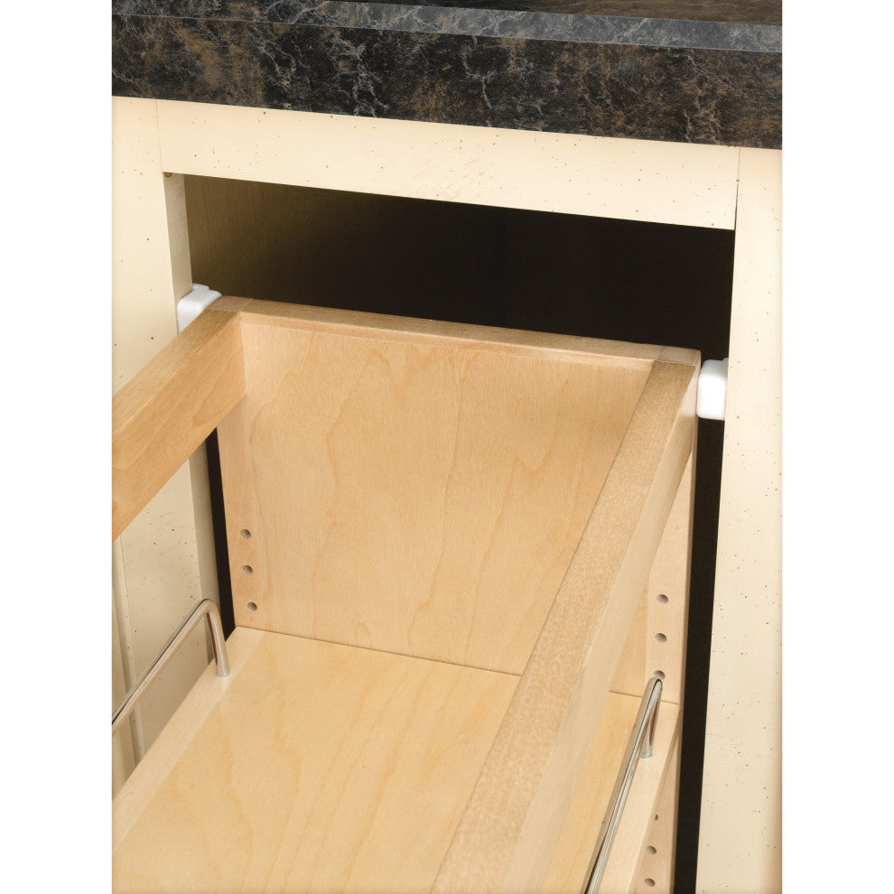 Wood Tall Cabinet Pull Out Pantry Organizer With Soft Close, 8"