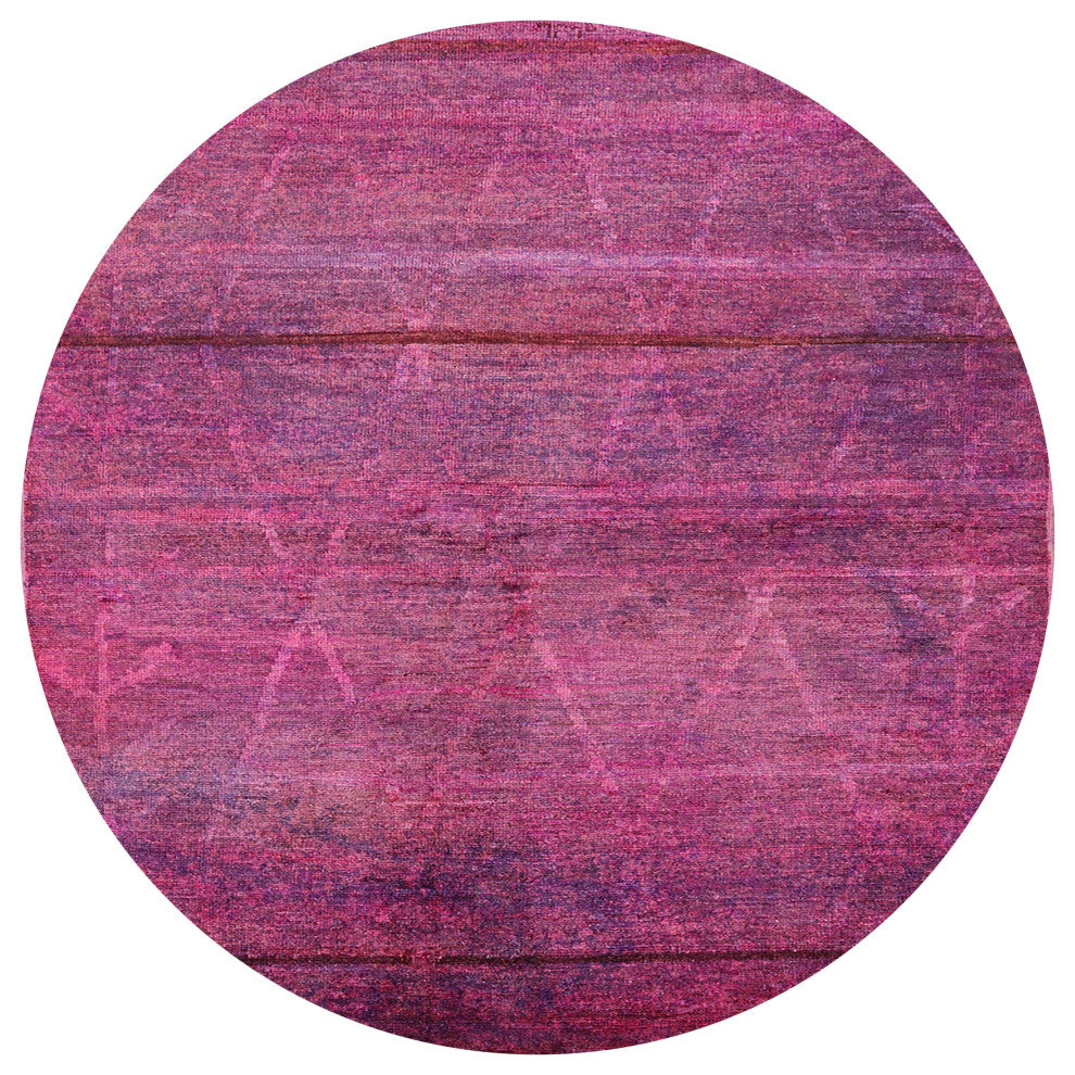 Ahgly Company Indoor Round Mid-Century Modern Area Rugs, 7' Round