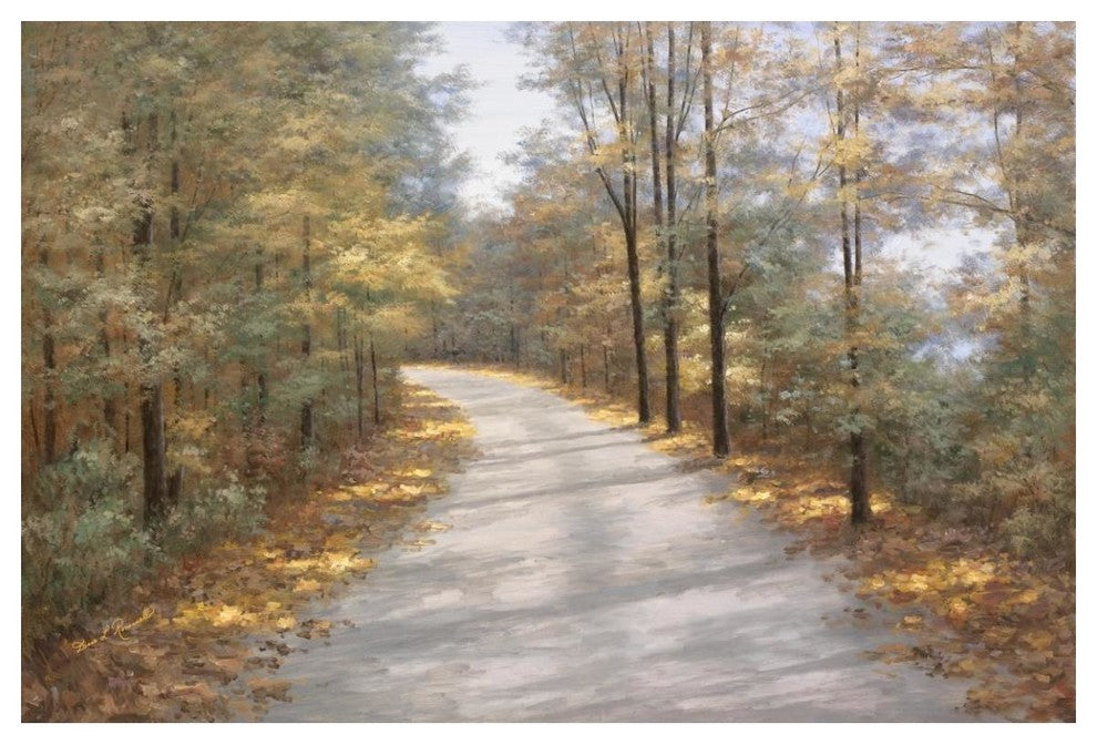 "Walking in Fall" Digital Paper Print by Diane Romanello, 50"x34"