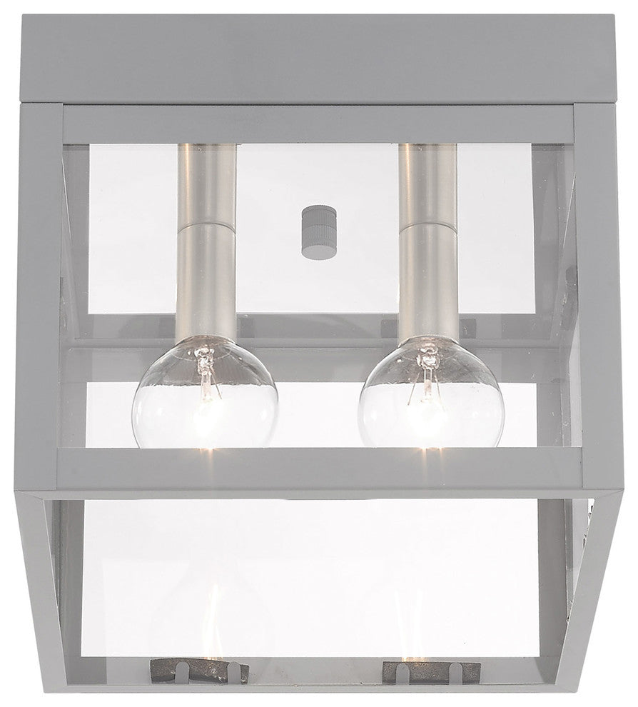 Livex Lighting Nordic Gray 2-Light Outdoor Ceiling Mount
