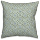 Green Quatre on Blue 18x18 Spun Poly Pillow
