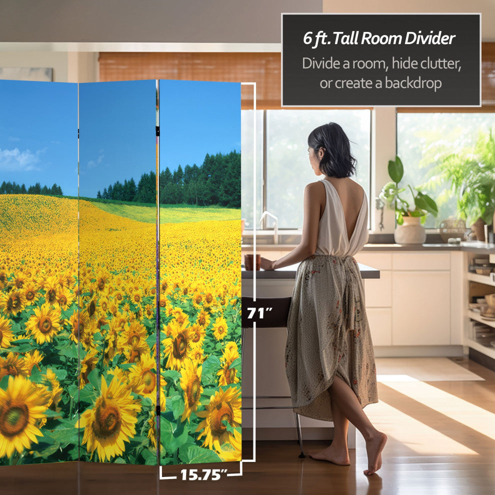 6' Tall Summer Fields Double Sided Room Divider