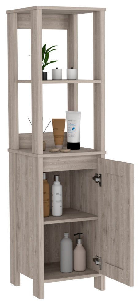DEPOT E-SHOP New Haven Linen Cabinet, Light Gray